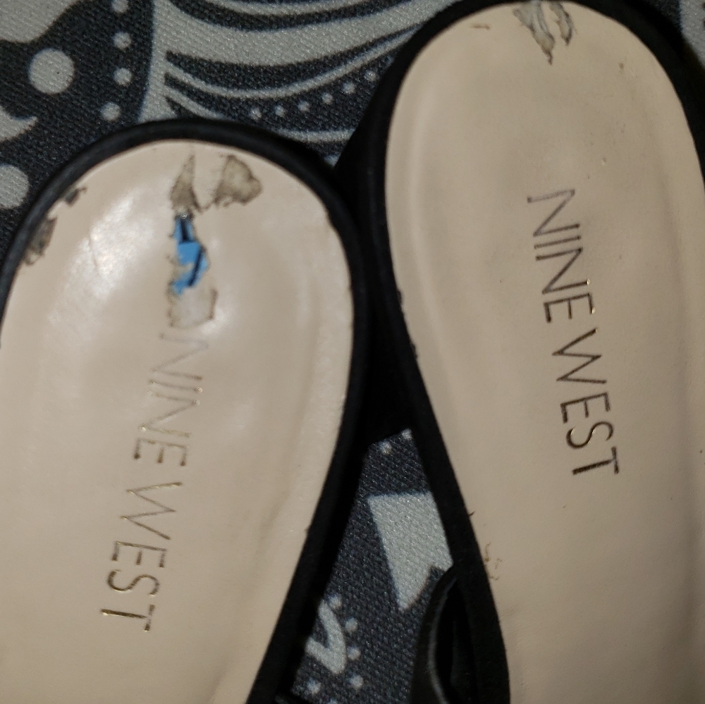 Nine West peep toe sling back mules size 7.5 - Picture 3 of 7